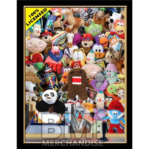 144PC 6-9IN TV TOONS 100 % LICENSED PLUSH CRANE KIT 100 % LICENSED